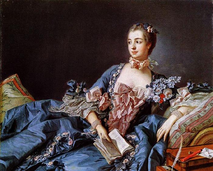 Francois Boucher Portrat der Madame de Pompadour Sweden oil painting art